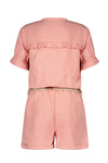 Meisjes Linnen Jumpsuit With Belt van Like Flo in de kleur Blossom in maat 140.