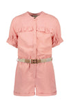 Meisjes Linnen Jumpsuit With Belt van Like Flo in de kleur Blossom in maat 140.