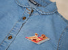Meisjes Tencell Denim Knotted Blouse van Like Flo in de kleur lt denim in maat 140.