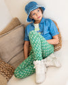 Meisjes Tencell Denim Knotted Blouse van Like Flo in de kleur lt denim in maat 140.