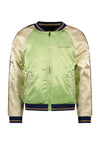 Meisjes Satin Bomber Reversible van Like Flo in de kleur Pistache in maat 140.