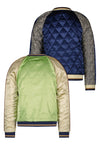 Meisjes Satin Bomber Reversible van Like Flo in de kleur Pistache in maat 140.