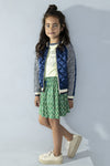 Meisjes Satin Bomber Reversible van Like Flo in de kleur Pistache in maat 140.