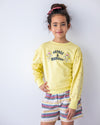 Meisjes Sweater Bonnieux van Like Flo in de kleur Soft yellow in maat 140.
