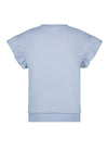 Meisjes Ss Sweater Crochet Flower van Like Flo in de kleur Ice blue in maat 140.