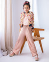 Meisjes Metallic Plisse Guillot van Like Flo in de kleur Rose gold in maat 140.