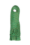 Meisjes Crepe Jersey Dress van Like Flo in de kleur Green flower in maat 140.
