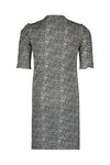 Meisjes Fancy Rib Aop Ruffle Dress van Like Flo in de kleur Navy in maat 140.