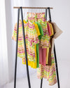 Meisjes Fancy Woven Rainbow Ss Dress With Jersey Top van Like Flo in de kleur Rainbow in maat 140.