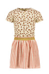 Like Flo Fancy Rib Aop Dress With Yd Terry Skirt
