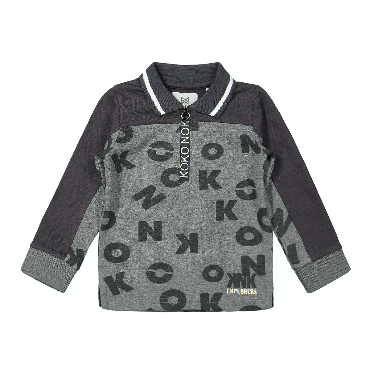 Koko Noko Boys Polo longsleeve with zipper opening
