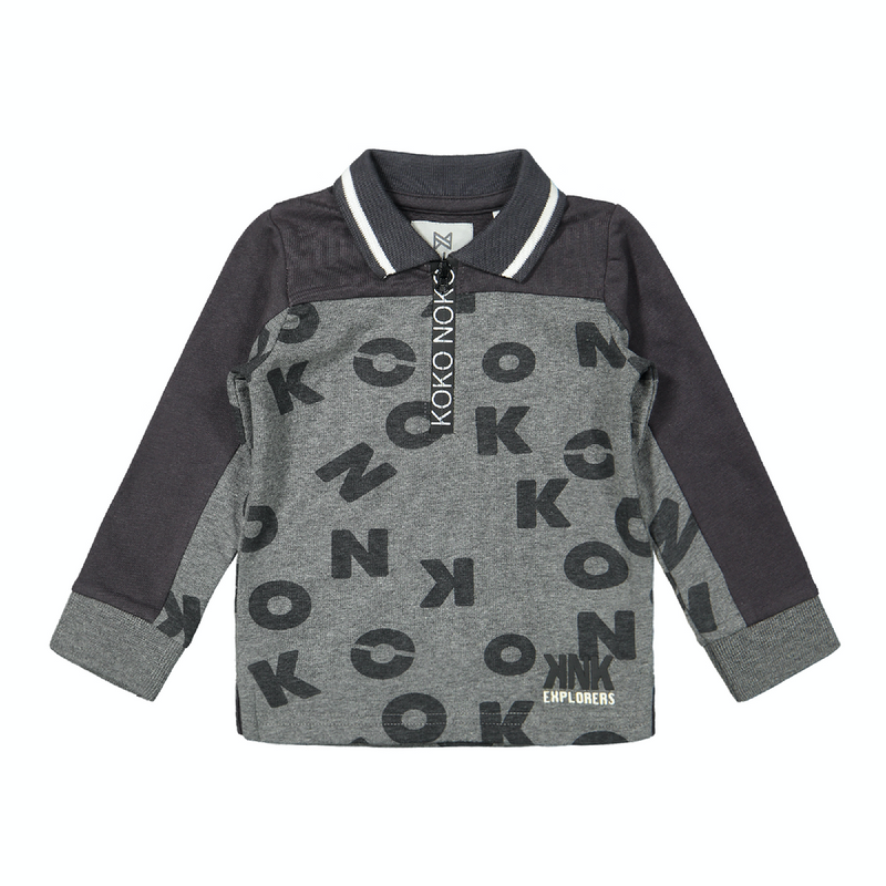 Koko Noko Boys Polo longsleeve with zipper opening