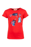 Meisjes T-shirt met poezen van Someone in de kleur RED in maat 140.
