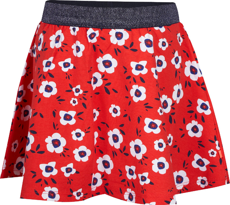 Meisjes Rokje AOP flowers van Someone in de kleur Red in maat 140.