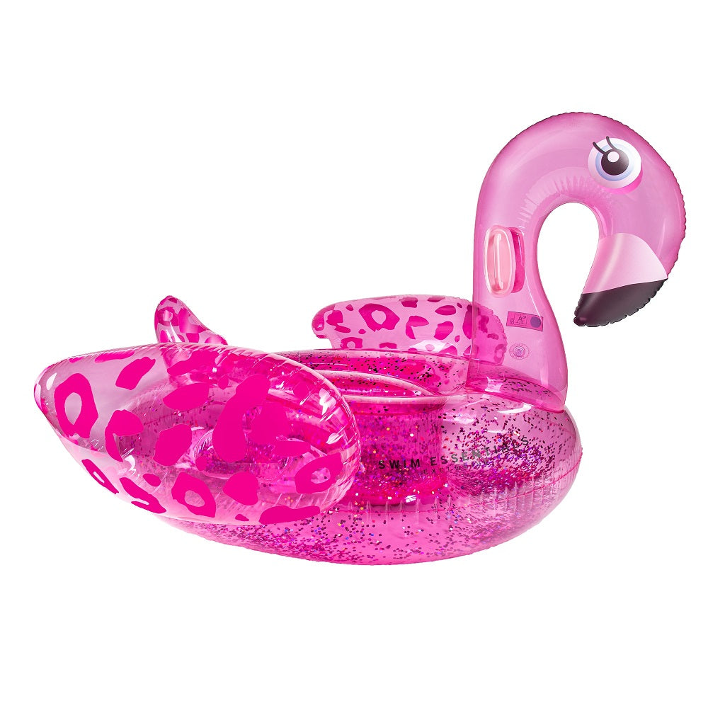 Swim Essentials - Opblaasflamingo Neon panterprint