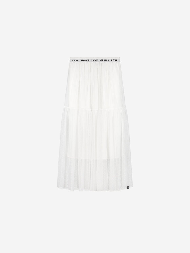 Meisjes Corinna Skirt van Nik & Nik in de kleur Off White in maat 176.