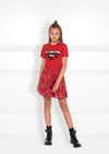 Meisjes Flowery Cissy Skirt van Nik & Nik in de kleur Poppy Red in maat 176.