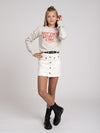 Meisjes Florijne Denim Skirt white van Nik & Nik in de kleur Vintage White in maat 176.
