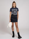 Meisjes Florijne Denim Skirt blue van Nik & Nik in de kleur Blue Denim in maat 176.