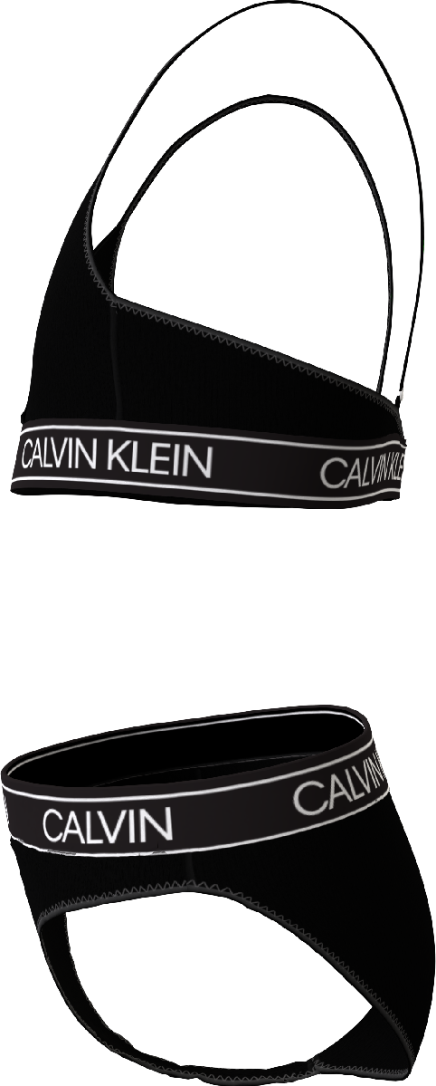 Meisjes TRIANGLE BIKINI SET van Calvin Klein in de kleur Pvh Black in maat 164-176.