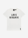 Meisjes Love Nikandnik T-Shirt van Nik & Nik in de kleur Off White in maat 176.