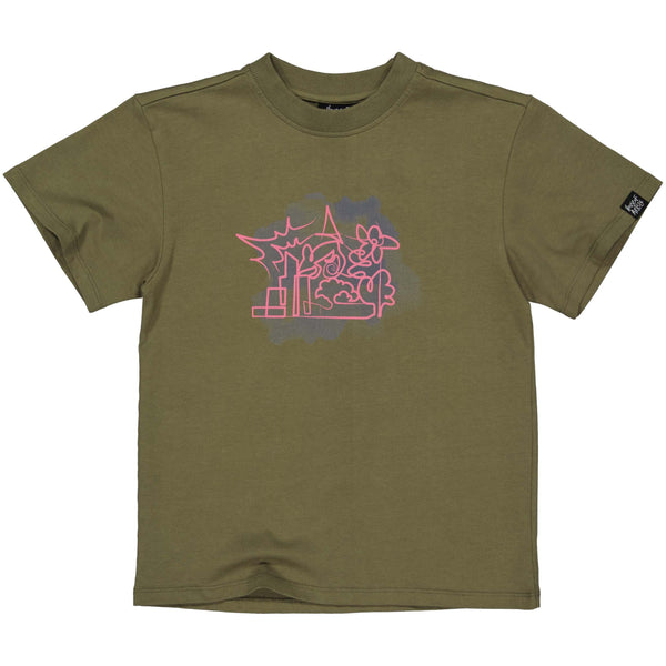 Unisexs T-shirt Olive van House of Artists in de kleur Olive in maat 170-176.