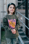 Unisexs Sweater Olive van House of Artists in de kleur Olive in maat 170-176.