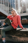 Unisexs Hooded Sweater Pink van House of Artists in de kleur Pink in maat 170-176.
