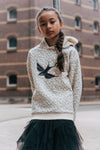 Unisexs Hooded Sweater Off White van House of Artists in de kleur Off White in maat 170-176.