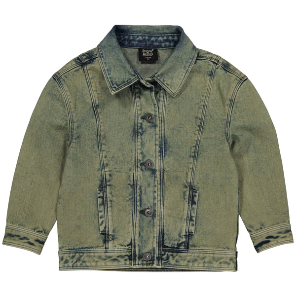 Unisexs Denim Jack Olive van House of Artists in de kleur Olive in maat 170-176.