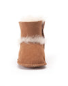 Warmbat Hay Baby bootie with velcro strap Cognac
