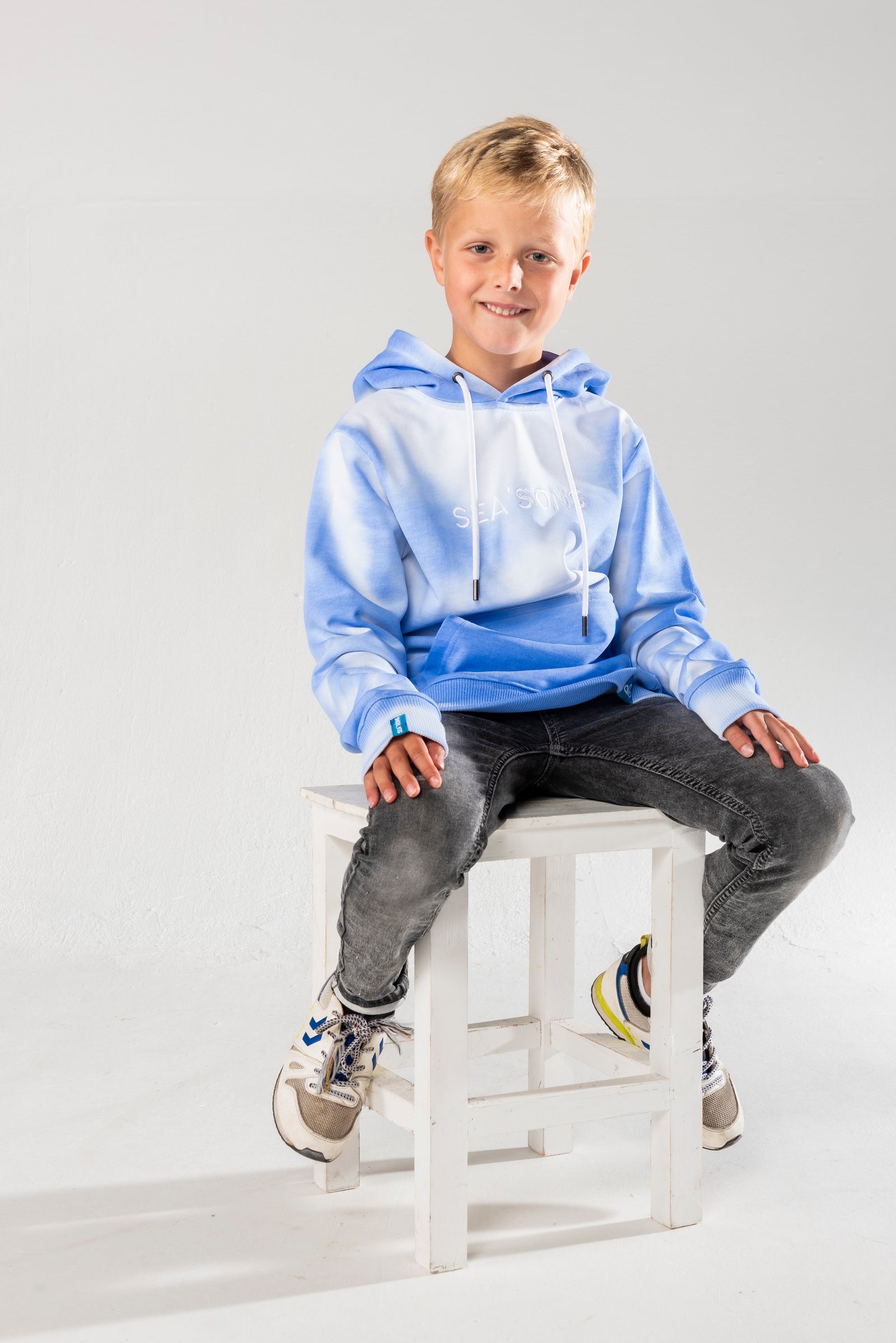 Sea'sons Hoodie Heat Sensitive Blue-White