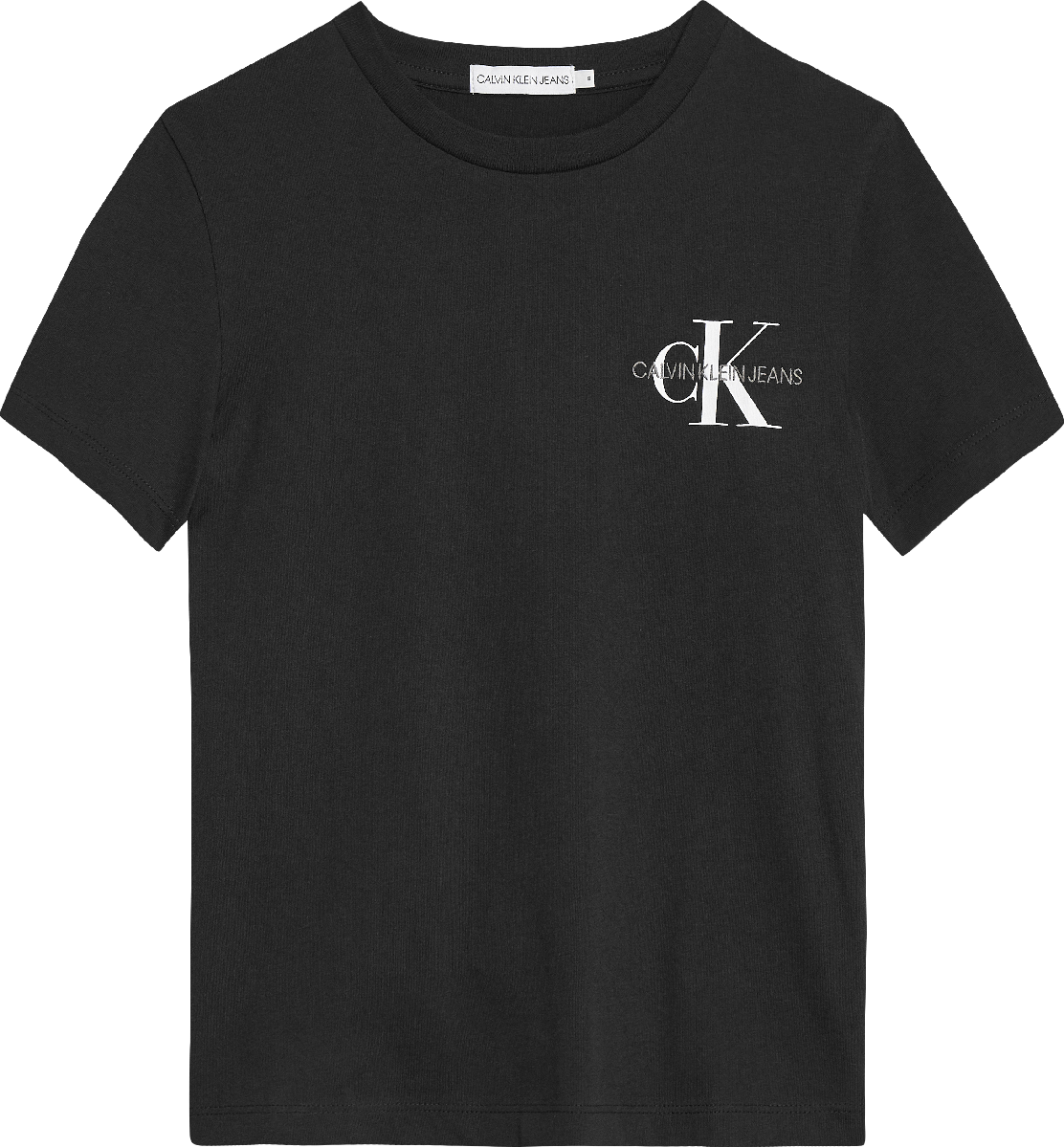 Jongens CHEST MONOGRAM TOP T-SHIRT van Calvin Klein in de kleur Ck Black in maat 176.