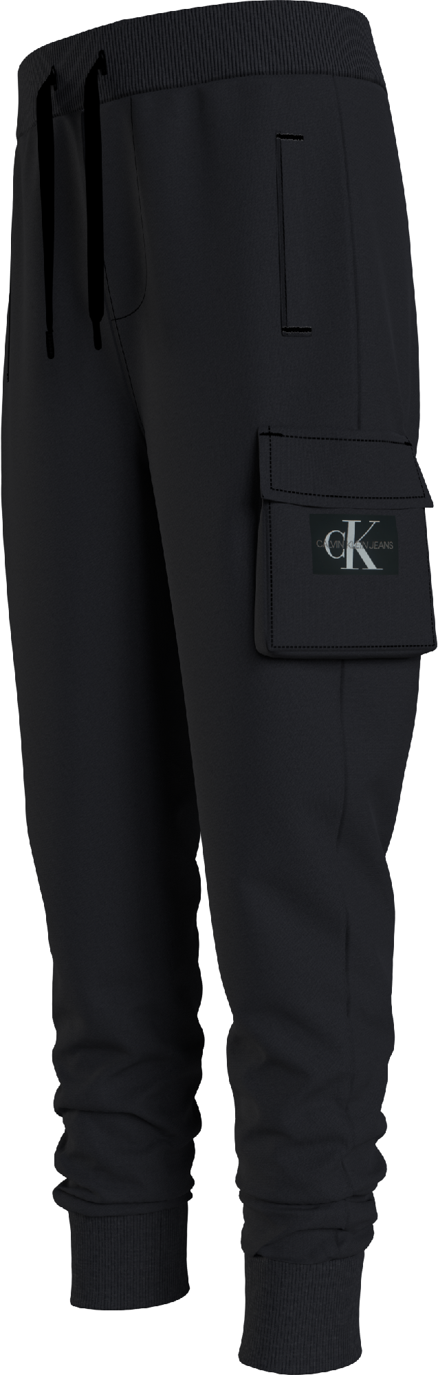 Jongens BADGE CARGO SWEATPANTS van Calvin Klein in de kleur Ck Black in maat 176.
