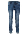 Jongens BLUE ANDY FLEX SKINNY FIT NOOS van Indian Blue Jeans in de kleur Dark Denim in maat 176.