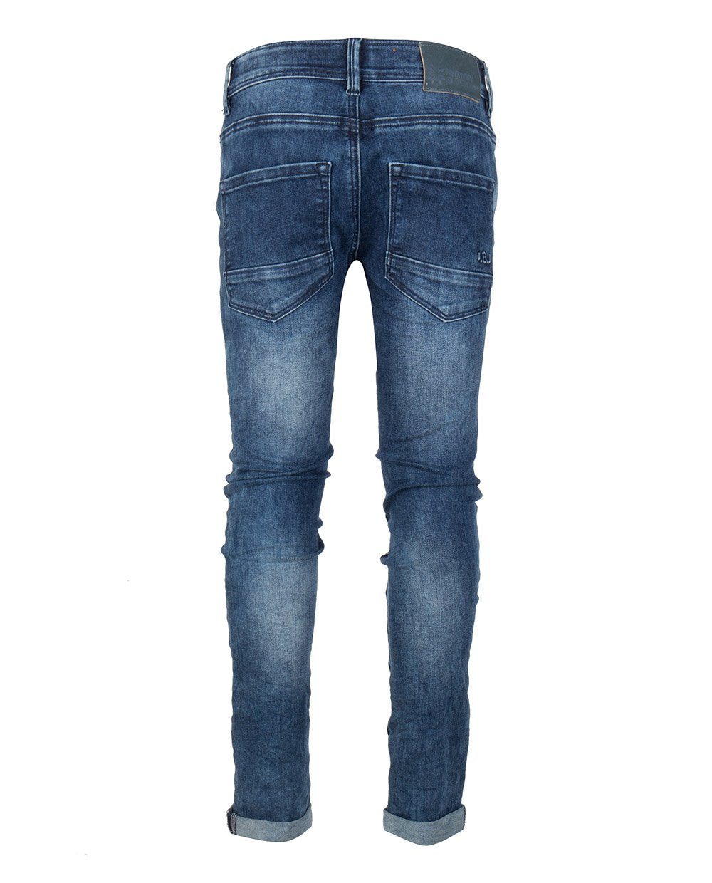Jongens BLUE ANDY FLEX SKINNY FIT NOOS van Indian Blue Jeans in de kleur Dark Denim in maat 176.