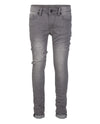 Jongens Grey Ryan Skinny Fit van Indian Blue Jeans in de kleur Light Grey Denim in maat 176.
