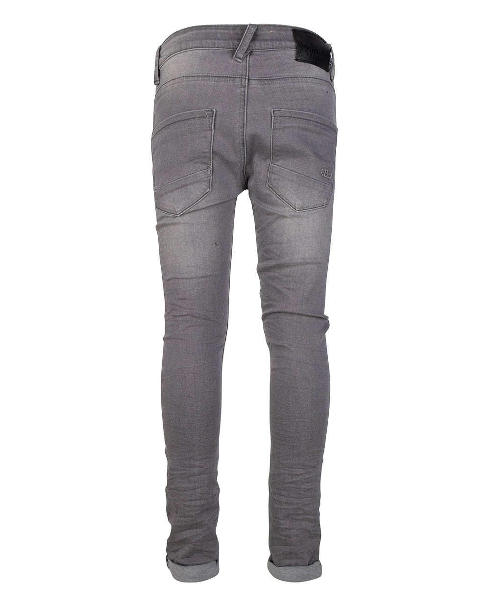 Jongens Grey Ryan Skinny Fit van Indian Blue Jeans in de kleur Light Grey Denim in maat 176.