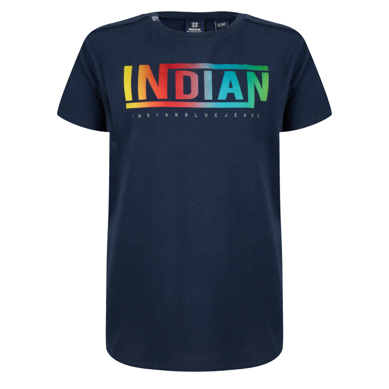 Indian Blue Jeans T-Shirt Ss Indian Rainbow