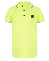 Jongens Polo Ss Pique  van Indian Blue Jeans in de kleur Bright Lime in maat 176.