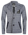 Jongens BLAZER JACKET CHECK van Indian Blue Jeans in de kleur Navy Blue in maat 164.