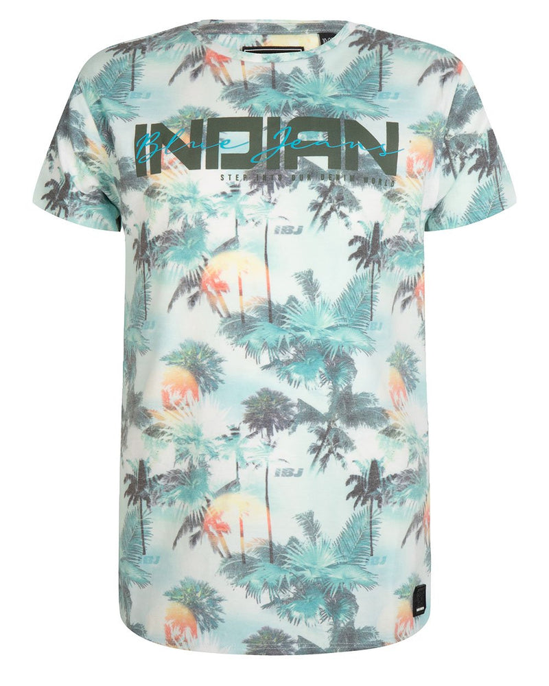 Jongens T-SHIRT SS FANCY INDIAN van Indian Blue Jeans in de kleur Fancy Print in maat 176.