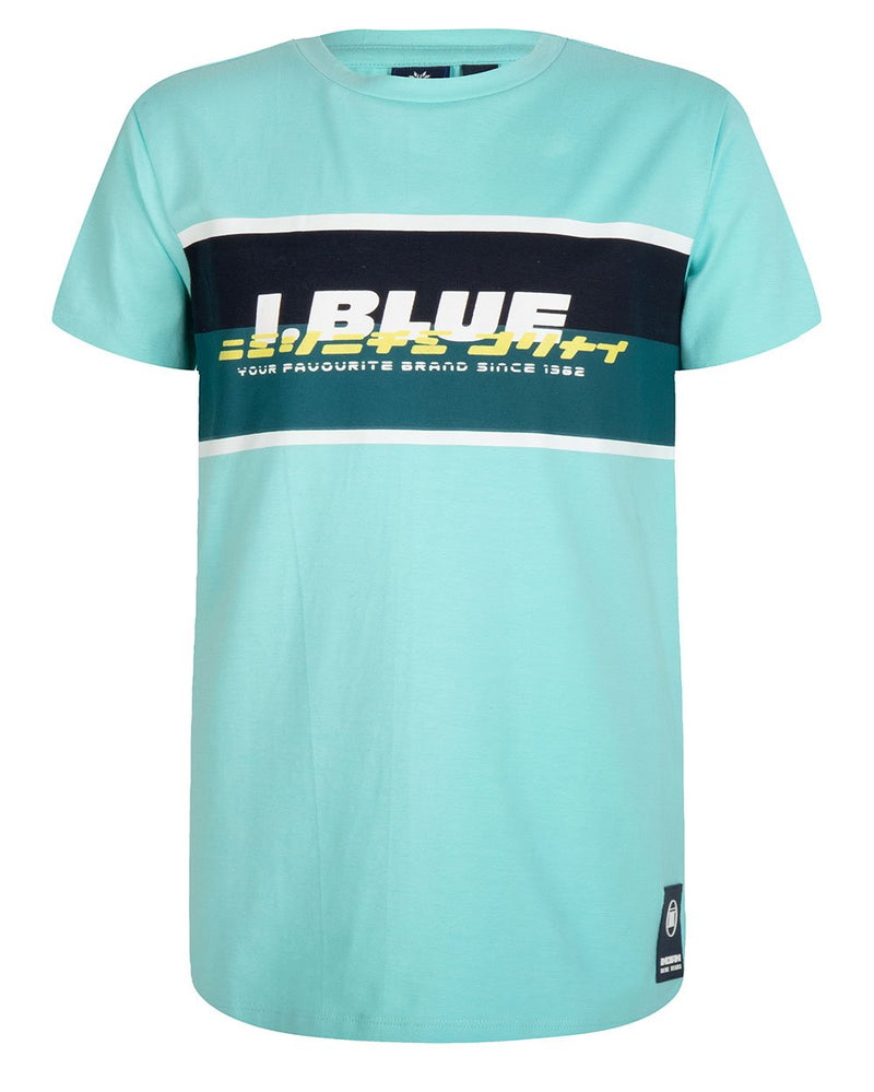 Jongens T-SHIRT SS YOUR FAVOURITE van Indian Blue Jeans in de kleur Aqua Splash in maat 176.