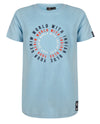 Jongens T-SHIRT SS DENIM WORLD van Indian Blue Jeans in de kleur Soft Blue in maat 176.