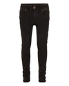 Jongens BLACK ANDY FLEX SKINNY FIT van Indian Blue Jeans in de kleur Used Black Denim in maat 176.