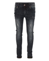 Jongens BLUE BRAD SUPER SKINNY FIT van Indian Blue Jeans in de kleur Used Dark Denim in maat 176.