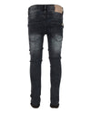 Jongens BLUE BRAD SUPER SKINNY FIT van Indian Blue Jeans in de kleur Used Dark Denim in maat 176.