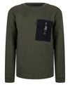 Jongens CREWNECK POCKET van Indian Blue Jeans in de kleur Dark army in maat 176.