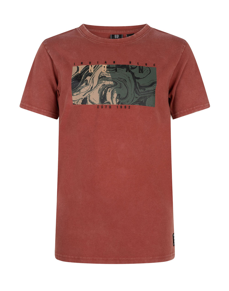 Indian Blue Jeans T-SHIRT SS OIL PRINT