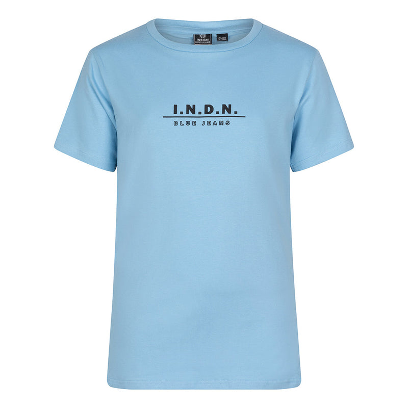 Jongens T-Shirt Indian Backprint van Indian Blue Jeans in de kleur Deep Pool Blue in maat 176.